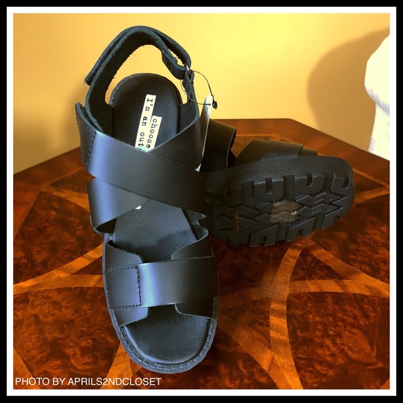 SIXTYSEVEN LEATHER SANDALS CHUNKY HEEL ANKLE STRAP - Picture 2 of 8